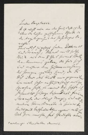 Brief von Moritz Heimann an Gerhart Hauptmann