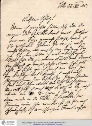 Brief vom 22.12.1905