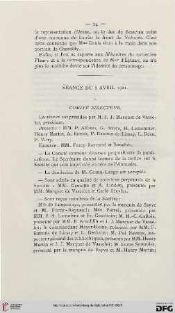 Séance du 8 avril 1921