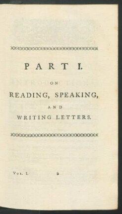 Part. I. On reading, speaking, and writing letters.