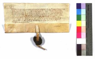 Johann, Erzbischof von Mainz verleiht Engelhard von Berlichingen ein Burglehen zu Oberohrn; Siegel des Bischofs.
