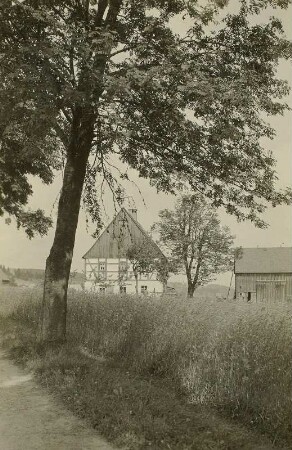 Altenberg-Schellerhau. Schullandheim des Meißner Realgymnasiums (19. Jahrhundert?). Ansicht der Giebelseite