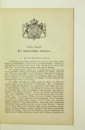 Drittes Kapitel. Die süddeutschen Staaten