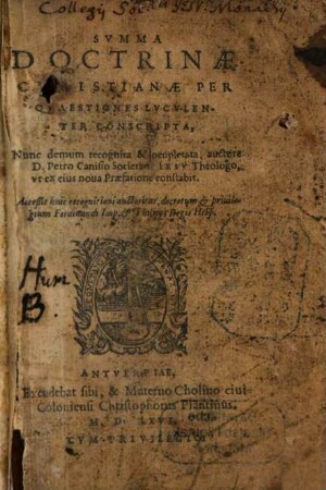 Summa Doctrinae christianae ...