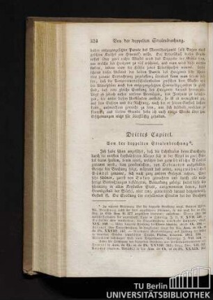 Drittes Capitel. Von der doppelten Stralenbrechung.