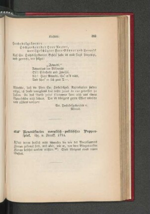 Neueröffnetes moralisch-politisches Puppenspiel.