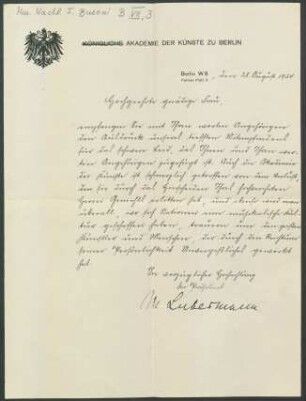 Brief an Gerda Busoni : 28.08.1924
