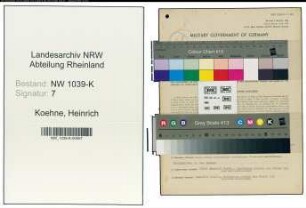 Entnazifizierung Heinrich Koehne , geb. 13.08.1882 (Geschaeftsfuehrer)