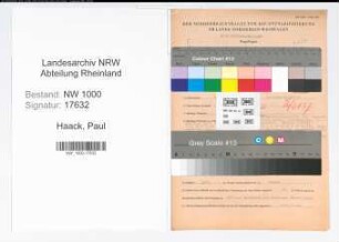 Entnazifizierung Paul Haack, geb. 19.08.1911 (Polizeibeamter)