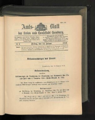 No. 9, 14. Januar 1916