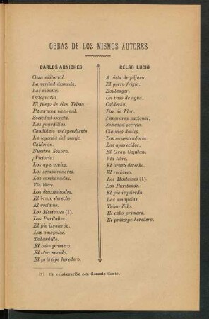 Obras de los mismos autores