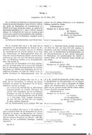 Hauptfinanzetat 1883-1885