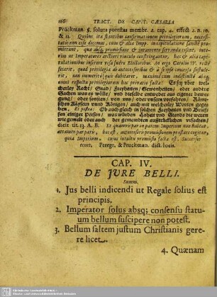 Cap. IV. De Iure Belli