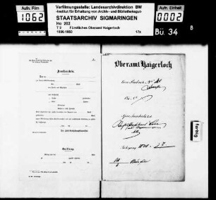 Prüfung und Verwendung des Rechtspraktikanten Fidel Baur aus Sigmaringen