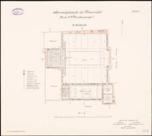 Friedrich-Wilhelms-Universität (Humboldt-Universität) Berlin Hörsaalgebäude: Grundriss 4. Obergeschoss 1:100