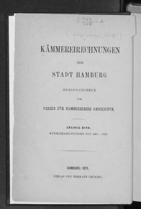 Bd. 2: 1401 - 1470