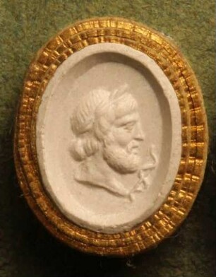 Profilkopf des Äskulap, mit Lorbeer gekrönt (Daktyliothek, Erstes Mythologisches Tausend)