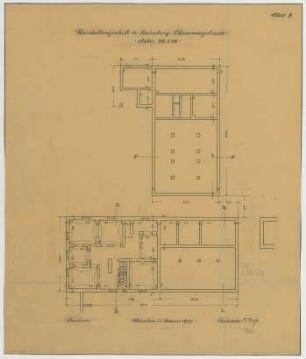 Fischer, Theodor; Lindenberg / Allgäu (Bayern); Haushaltungsschule mit Ökonomiegebäude und Kapelle - Grundriss Keller