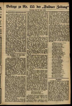 Zweite Ausgabe vom Sonntag, den 10. Juli 1892.
