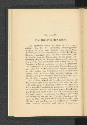 XII. Capitel. Die Diätetik der Gicht.