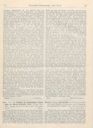 716-717 [Rezension] Bürkner, Richard, Karl von Hase, ein deutscher Professor