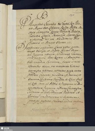 Nr. 190. Strattmann, Heinrich Johann Franz von