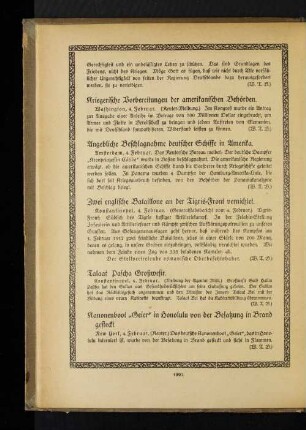 Kriegerische Vorbereitungen der amerikanischen Behörden.