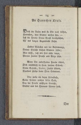 An Hannchen Kruse.