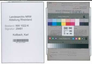 Entnazifizierung Karl Kollbach , geb. 23.12.1904 (Buegler)