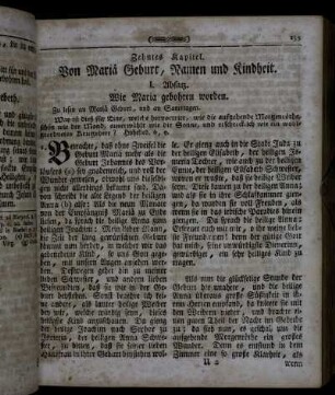 Zehntes Kapitel. Von Mariä Geburt, Namen und Kindheit.