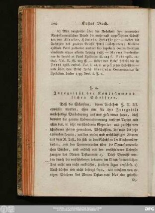 §. 4. Integrität der Neutestamentlichen Schriften.