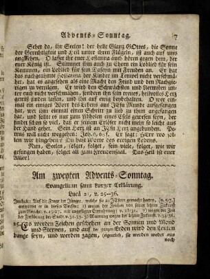 7-14, Am zweyten Advents-Sonntag