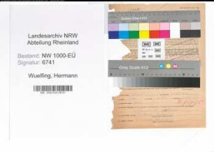 Entnazifizierung Hermann Wuelfing, geb. 18.12.1905 (Arbeiter)