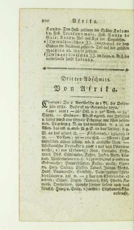 Dritter Abschnitt. Von Afrika
