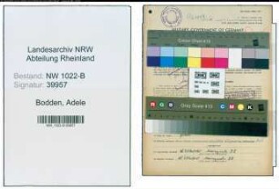 Entnazifizierung Adele Bodden , geb. 02.01.1902 (Haendlerin)