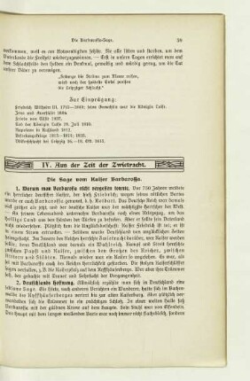 IV. Aus der Zeit der Zwietracht