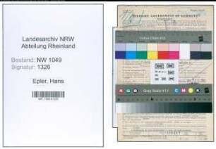Entnazifizierung Hans Epler , geb. 30.01.1912 (Chemiker)