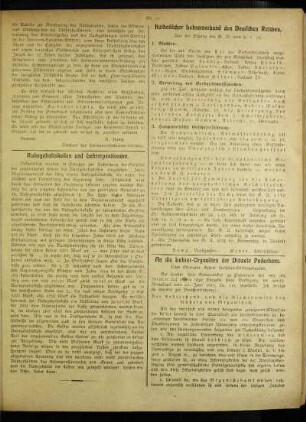 Katholischer Lehrerverband des Deutschen Reiches : aus der Sitzung des G. A. vom 3.7.19