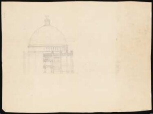 Neue Synagoge, Berlin Vorstudien: Ansichtsskizze (Rundbau)