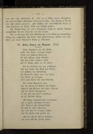 79. Prinz Eugen vor Belgrad. 1717.