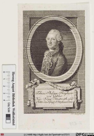 Bildnis Tobias Philipp Gebler (1763 Ritter, 1768 Frhr. von)