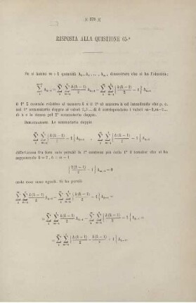 Risposta alla quistione 65a.