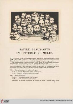 Satire, beaux-arts et littérature mêlés
