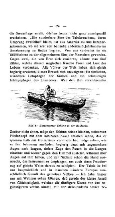 Eingeborener Eskimo in der Baidarka.