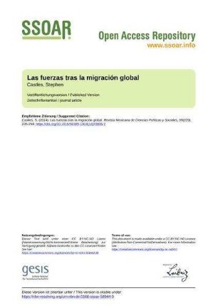 Las fuerzas tras la migración global