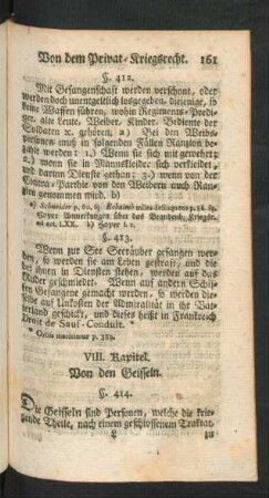 VIII. Kapitel. Von den Geisseln