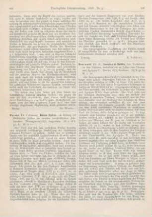 207-208 [Rezension] Werner, Coßmann, Johann Hyrkan, ein Beitrag zur geschichte Judäas im zweiten vorchristlichen Jahrhundert