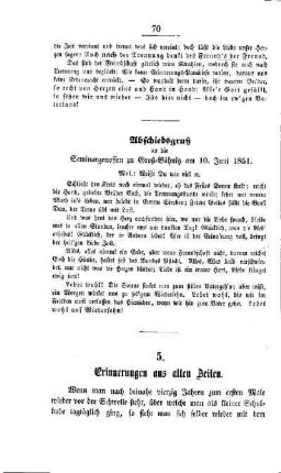 Erinnerungen aus alten Zeiten