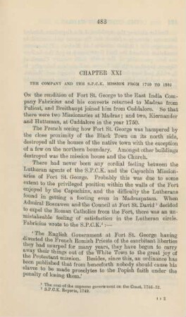 Chapter XXI. The Company and the S.P.C.K. Mission from 1750 to 1805