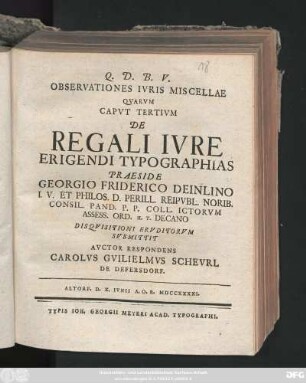 Caput 3: De Regali Ivre Erigendi Typographias